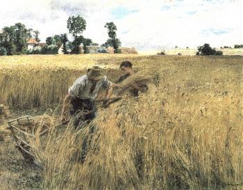 Leon Augustin Lhermitte : The Harvest at Ru Chailly